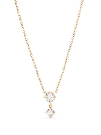 Lizzie Mandler 18kt yellow gold Alternating Drop diamond pendant necklace