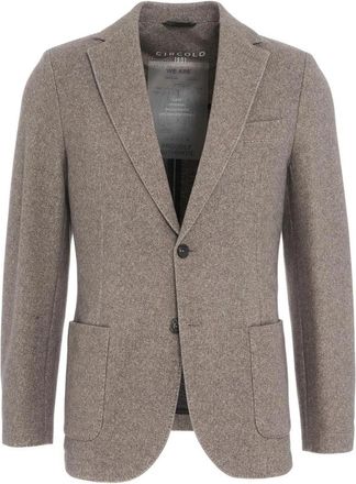 Circolo 1901 Beige Blazer voor Heren - Stijlvol en Comfortabel - Heren - Blazers - Beige - XL - Katoen - Jassen
