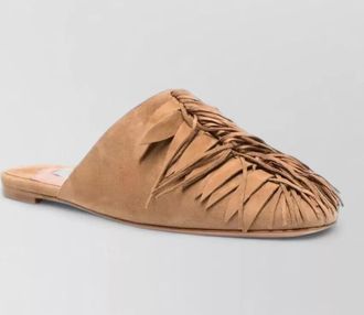 Aquazzura suede maverick flat mules