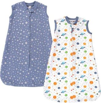 Hudson Baby Premium Quilted Sleeveless Sleeping Bag And Wearable Blanket (baby) in Space 2-Pack at Nordstrom, Size Xx-Large