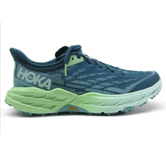 Hoka One One Hoka Speedgoat 5 Textile Synthetic Womens Low Top Trainers - Deep Lagoon Ocean Mist - Size:UK 4.5