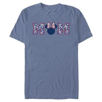 Minnie Mouse Mens Minnie Mouse Flower Bow Icon Mom Shape Graphic T-Shirt in Blue Jean at Nordstrom, Size Xxx-Large