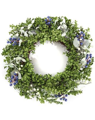 Safavieh Faux 24In Boxwood & Berry Wreath