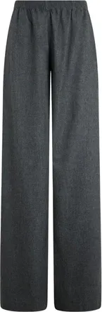 Fabiana Filippi Broeken, Dames, Grijs, S, Wol, Broek met elastische taille en wijde pijpen