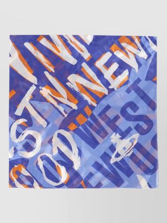 Vivienne Westwood lightweight soft texture graphic print scarf