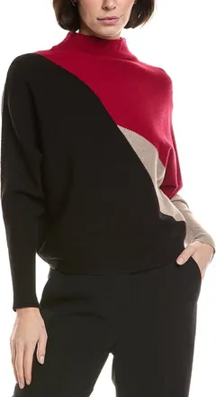 T Tahari Dolman Sleeve Funnel Neck Sweater