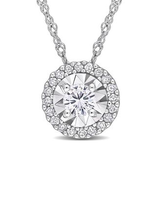 Rina Limor 10K 0.25 ct. tw. Diamond Halo Necklace