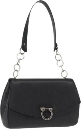 Ferragamo Pre-owned Shoulder Bags, female, Black, Size: ONE SIZE Pre-owned Shoulder Bag