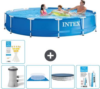 Intex Piscina Con Estructura Redonda - 366x76 Cm - 8-piezas S22467