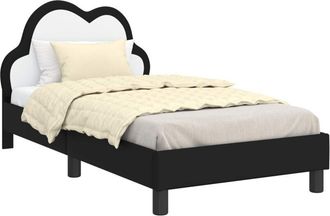 vidaXL Estructura De Cama Con Cabecera Negro 80 X 160 Cm Pu Vidaxl