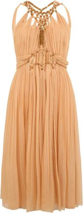 Alberta Ferretti Jurk tot op de knie met cut-out - Dames - Casual kleedjes - Roze - S - Kleedjes