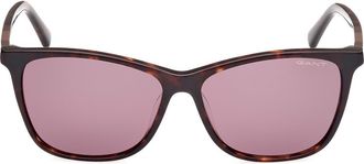 GANT Square Sunglasses in Dark Havana /Brown at Nordstrom Rack