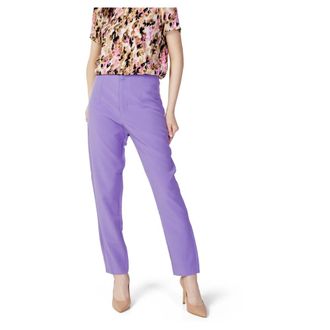 Only Straight Trousers, female, Purple, XS, Purple Straight Leg Trousers Spring/Summer