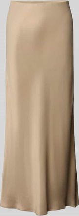 HUGO BOSS A-Linien Maxi-Rock aus reiner Viskose Modell VESATIE3 in Beige, Größe 32