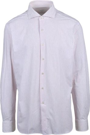 Xacus White Pink Polyamide Elastane Stretch Shirt