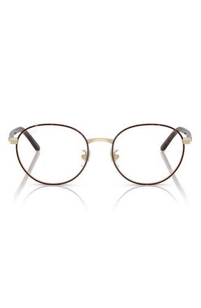 Ray-Ban 53mm Phantos Optical Glasses in Gold Havana at Nordstrom