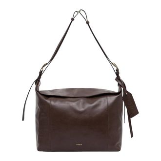 Furla Tassen, Dames, Bruin, ONE Size, Leer, Ginevra L Hobo Tas