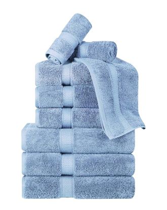 Superior Egyptian Cotton 9Pc Plush Heavyweight Absorbent Luxury Soft Towel Set