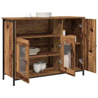 Berkfield Home Sideboard Old Wood 100x35x75 cm Engineered Wood in Brown | Size: 100 x 35 x 75 cm
