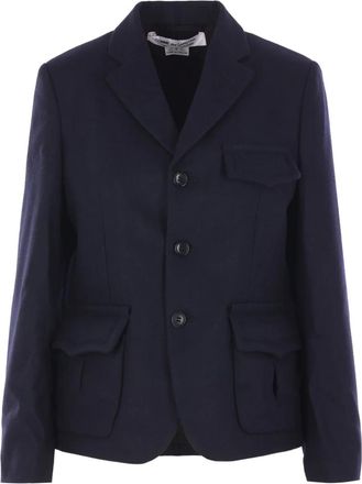 Comme Des Garçons Jack met enkele rij knopen - Blauw
