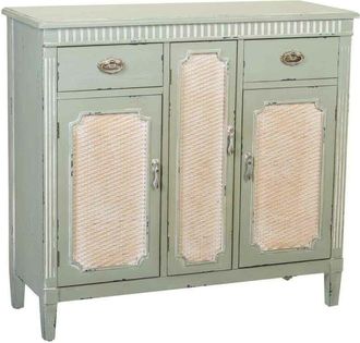 Wanderlust Deco Wanderlust Deco - Recibidor de madera verde 95x36x88