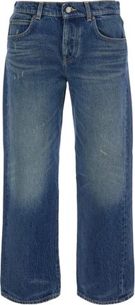 Roy Rogers 517 Weared Jeans - Dames - Loose Fit Jeans - Blauw - W29 - Katoen - Jeans