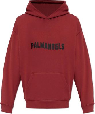 Palm Angels Hooded Sweatshirt - Heren - Hoodies - Rood - M - Katoen - Hoodies & sweatvesten