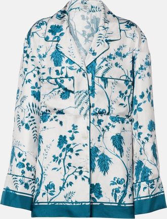 Erdem Floral silk pajama shirt
