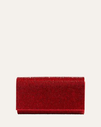 Judith Leiber Fizzy Crystal Flap Clutch Bag