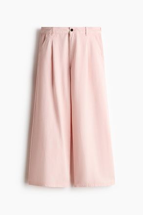 H&M Wide Regular Waist Jeans - Hellrosa