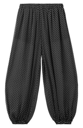 Mango Pantalon Polka Dot Balloon Pants in Black at Nordstrom, Size Medium