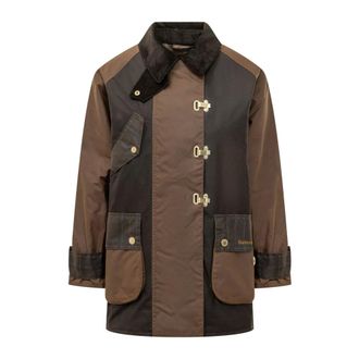 Barbour Chaqueta de cera Felton a cuadros - Jackets - Mujer - Marr&oacute;n - S
