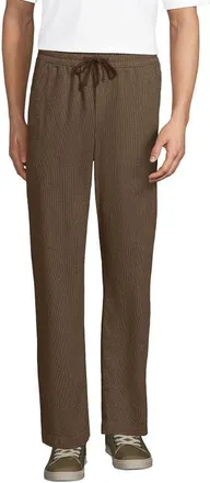 Lands End Classic Fit Coastal Corduroy Deck Pant in Dark Walnut/taupe Houndstooth at Nordstrom, Size Medium