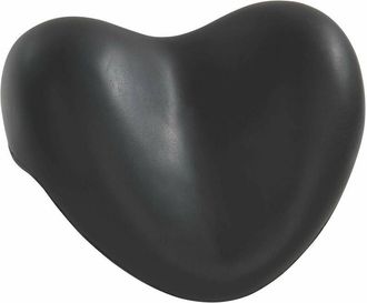 WENKO Cuscino da bagno Tropic a forma di cuore, si adatta alla forma del collo per un comfort ottimale, in poliuretano, 25x11x20,5 cm, nero - Wenko