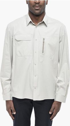Herno Nylon Stretch Overshirt with Double Chest Pocket size 48