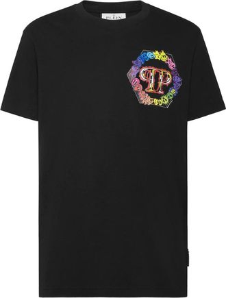 Philipp Plein T-Shirt Ronde Hals - Heren - T-shirts - Zwart - XL - Katoen - Tops