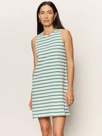 Sanctuary Yacht Shift Dress In Green Juice / White Stripe