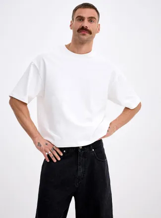 Le 31 Mens Cropped T-shirt Oversized fit