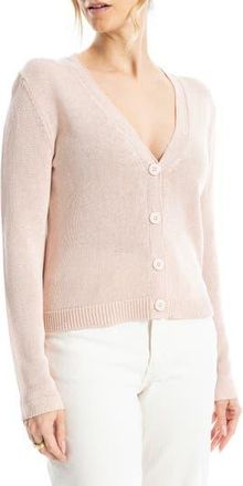 Max Studio V-Neck Cardigan in Blush at Nordstrom Rack, Size X-Large