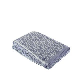 KASANOVA Telo doccia 90x140 cm fiori blu in cotone