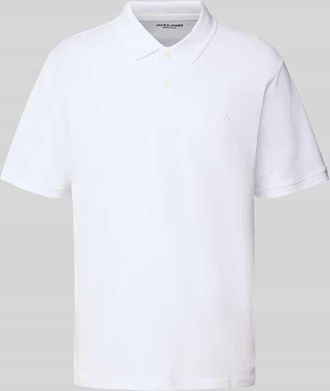 Jack & Jones Jack & Jones Poloshirt mit kurzer Knopfleiste in Weiss, Größe M