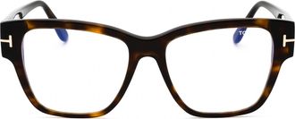 Tom Ford FT5745B Tortoiseshell Rectangular Eyeglasses - Brown