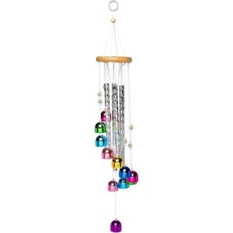 OEM Colorida Campanilla De Viento Para Exteriores Con 4 Tubos De Aluminio Y 11 Campanas, Ideal Para Decorar La Casa, El Jard&iacute;n, El Patio Y La Terraza. - C