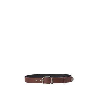 Iceberg Cintur&oacute;n de Piel con Hebilla Logada - Accessories - Hombre - Marr&oacute;n - 105 CM