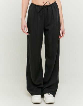 Tally Weijl Schlupfhose TALLY WEIJL SPAVIMELLY, Damen, Gr. 34, N-Gr, schwarz, Web, Obermaterial: 100% Lyocell, unifarben, weit lang, Hosen Schlupfhose, Viskose, w