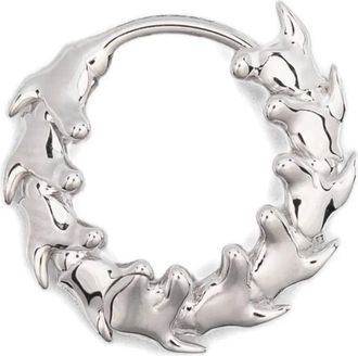 Shaun Leane Orecchino a cerchio Serpents Trace mini - Argento