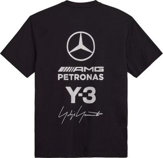adidas Y-3 F1 Mercedes Logo Stack T-Shirt Black KR2373