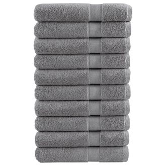 Berkfield Home Premium Towels SOLUND 10pcs Grey 100x200cm 600gsm