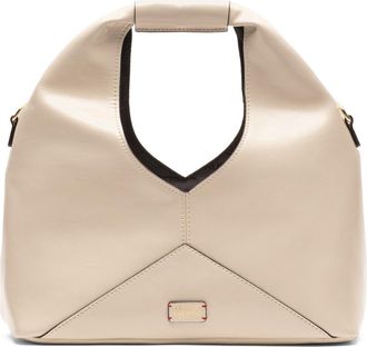 Frances Valentine Crescent Crinkled Leather Tote in Oyster at Nordstrom