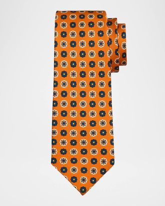 Kiton Men & apos;s Silk Floral 7-Fold Tie